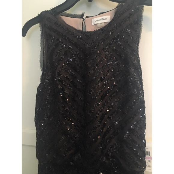Calvin Klein Sequined Blouson Dress - Picture 3 of 4
