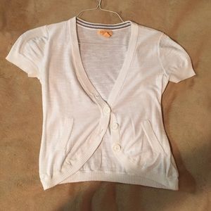 Short sleeve cardigan.