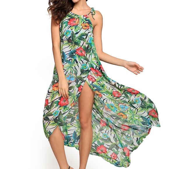 💕Last One💕Floral Maxi swim suit coverup. - Picture 3 of 4