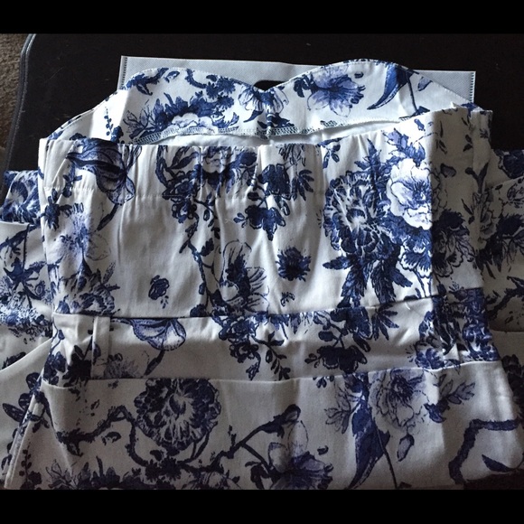 Blue and white strapless dress - Picture 5 of 6