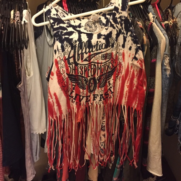 Affliction tie dye top