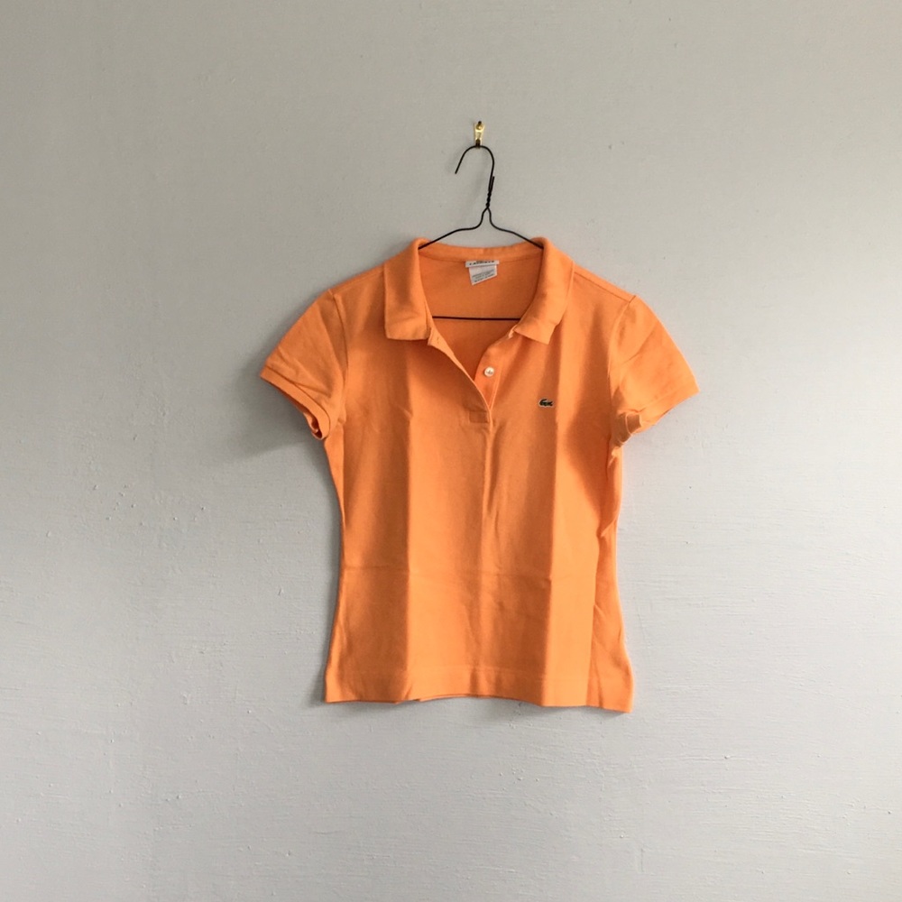 Orange Lacoste polo, standard fit