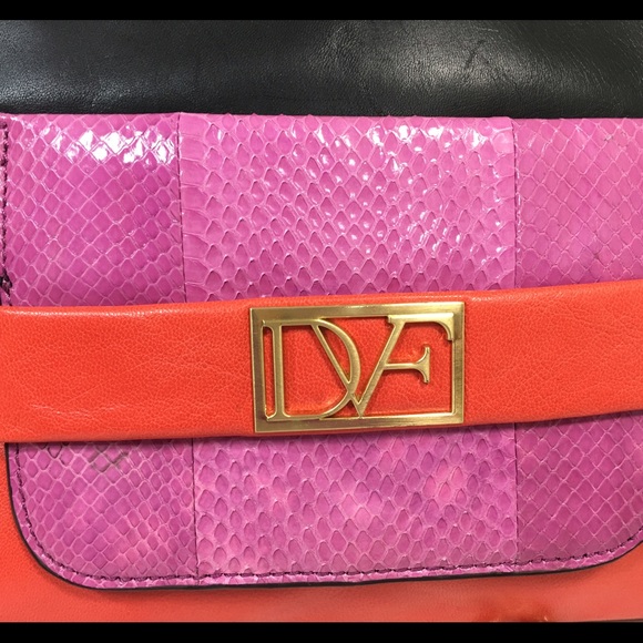 DVF Colorblock Clutch Shoulder Bag - Picture 4 of 8