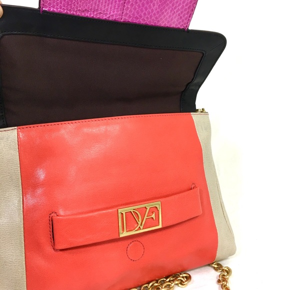 DVF Colorblock Clutch Shoulder Bag - Picture 8 of 8