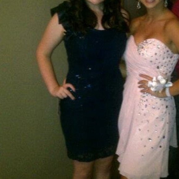 Navy Sequin Jump Apparel Dress