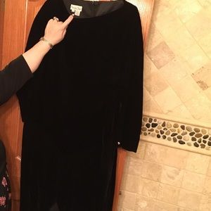 Black velvet dress