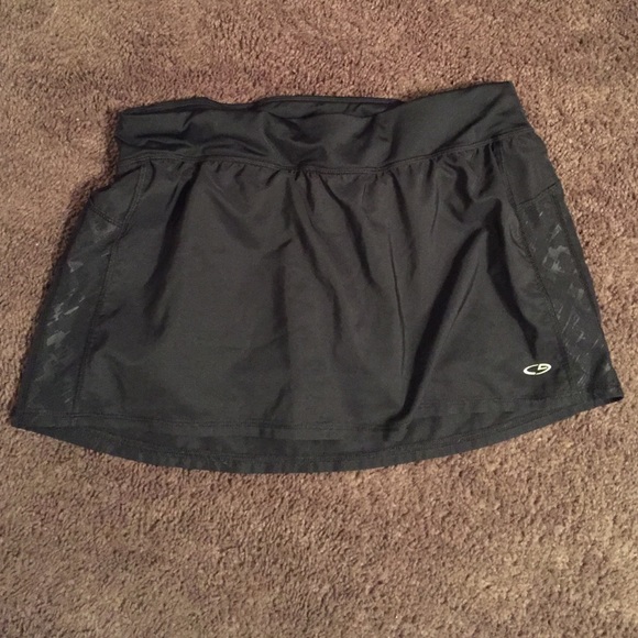All black tennis skirt