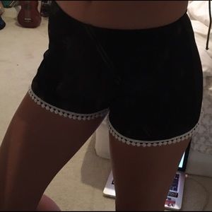 Cute Black Shorts with White Detail