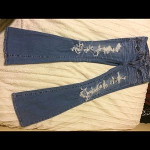 American Eagle stretch Boho Artist Flares 2Reg