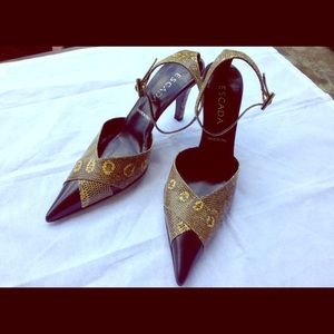 Escada made in Italy Ankle Straps Lizard Leather