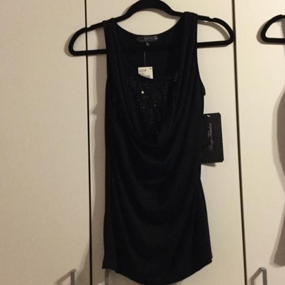 Black sequin top