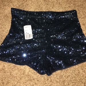 Brand new Navy sequin shorts