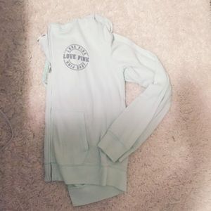 PINK Victoria's Secret mint zip-up hoodie🎀