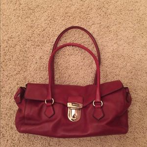 Prada wine shoulder bag