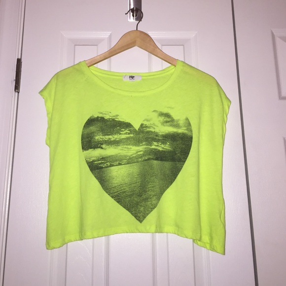 Yellow crossedback loose crop top from Aeropostale