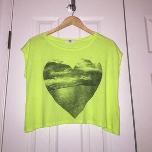 Yellow crossedback loose crop top from Aeropostale