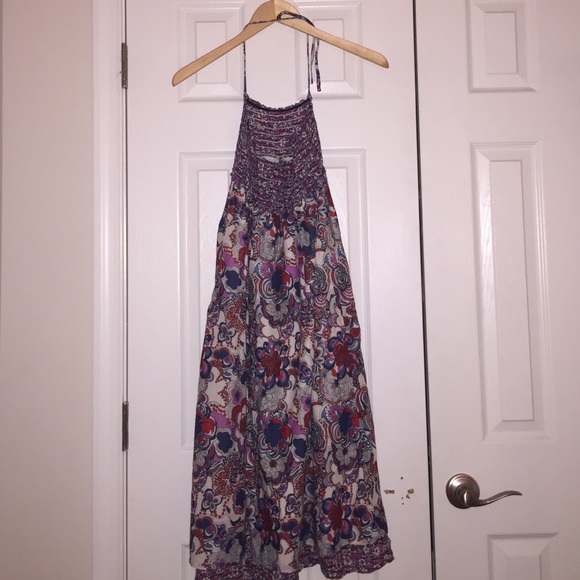 Children's tie-around-neck Maxi Dress with Pockets - Picture 2 of 2