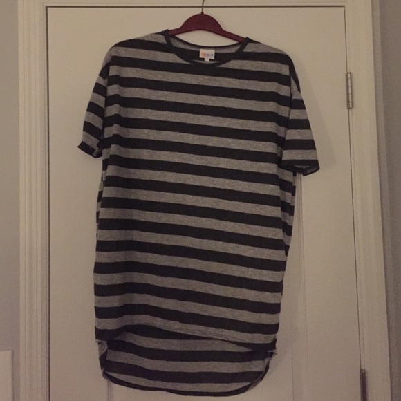 LuLaRoe Grey Striped Irma Top