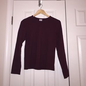 Old Navy Crew Neck Maroon Long Sleeve