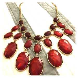 Beautiful red statement necklace