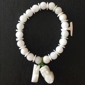 LAST 1: 💯% GENUINE WHITE JADE BRACELET w ISO#Card