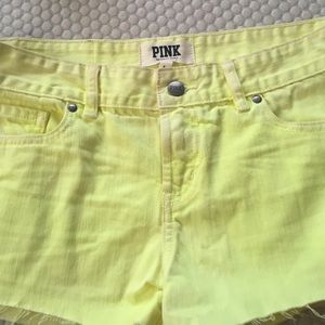 PINK by VS denim shorts Canary