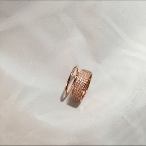 Double trouble rose gold ring
