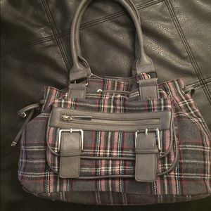 Aldo Gray Plaid Handbag