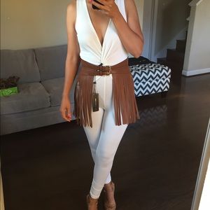 BCBG MAXAZRIA fringe belt