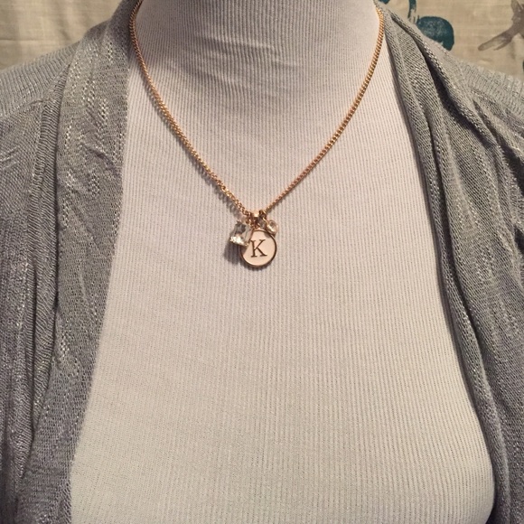 Pretty "K" initial necklace