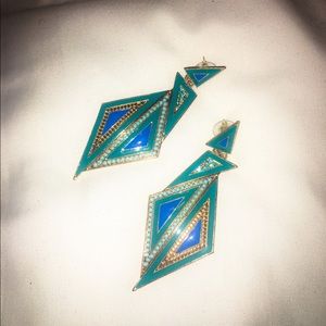 "Ocean Shades" Geometric Earrings