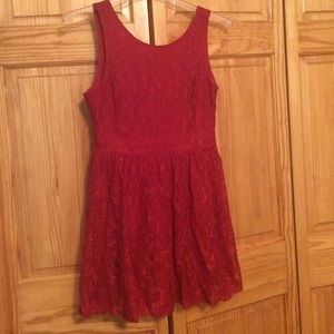 Forever 21 Lacy Red Dress