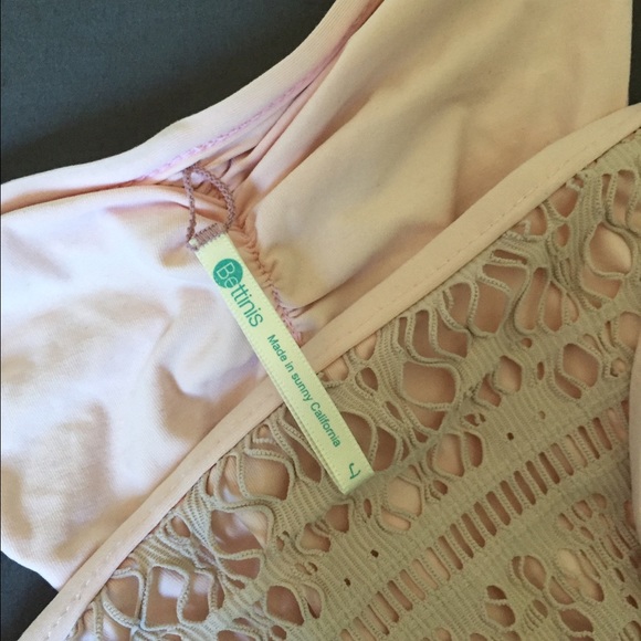 Bettini's Swimwear Pink Knit Bikini - Picture 2 of 4