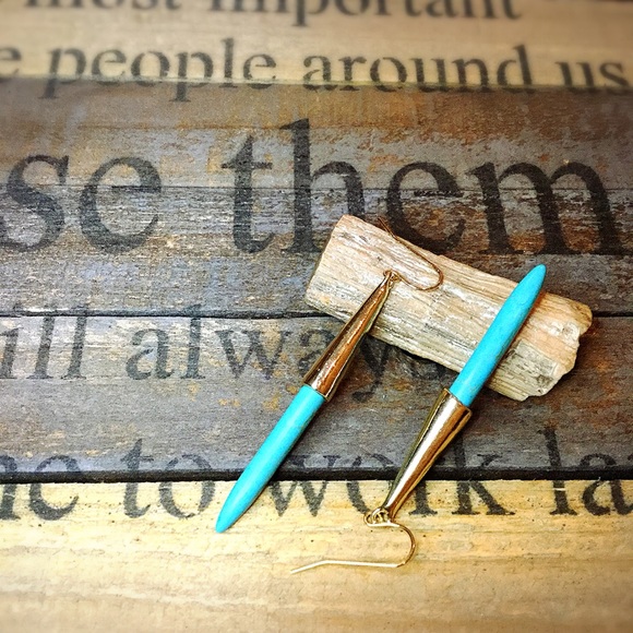 White and Blue Drop Earrings