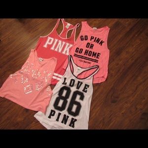 Pink brand short sleeve shirts