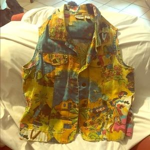 Chico's multi colored vest.  Size m, very soft