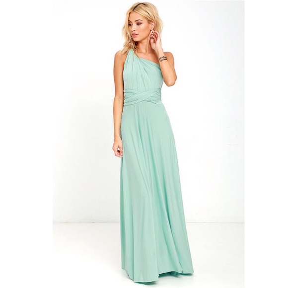 Aquamarine Convertible Multiway Maxi Dress, S - Picture 2 of 4