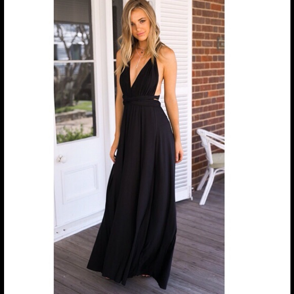 Black Multiway Infinity Maxi Dress, M🌹HOST PICK - Picture 2 of 4