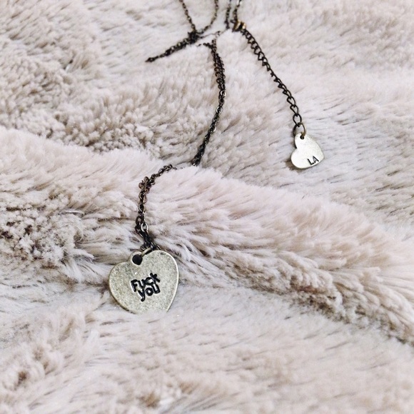 "Fuck you" necklace from Brandy Melville.