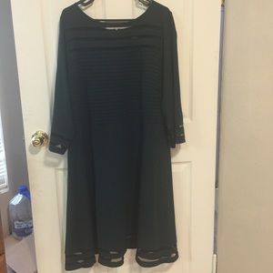 Green dress with mesh