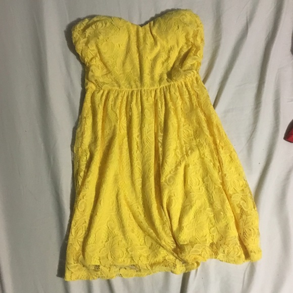 Strapless lace dress