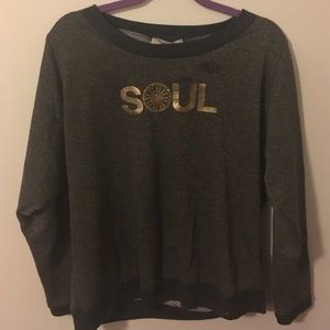 SoulCycle Glittery SOUL Sweater