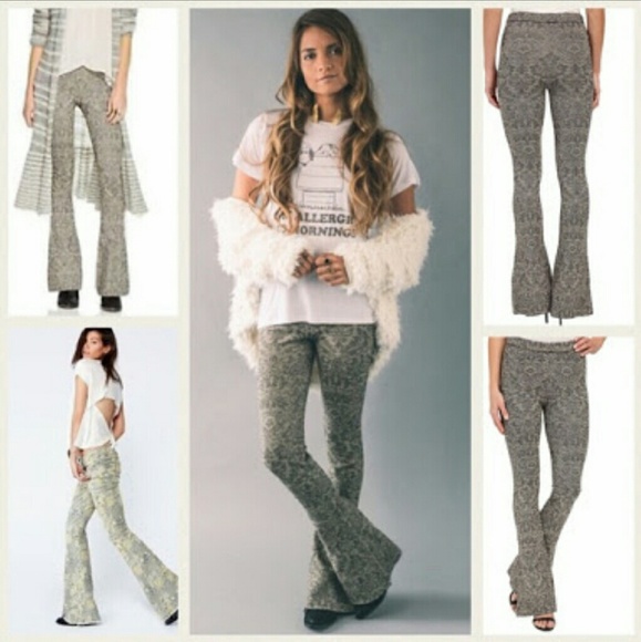 Free People Sweater Jaquard Print Pants - Picture 2 of 4