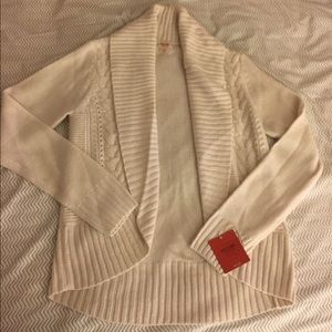 NWT Mossimo Cream Cowl-Neck Cardigan