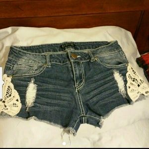 Size 9 Empire denim shorts