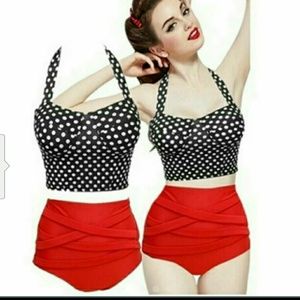 Vintage style 2pc swimsuit