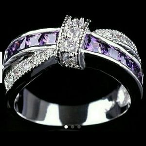Size 7 purple sterling silver jewelry