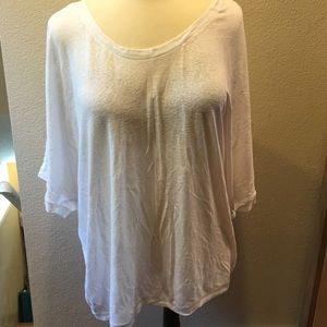 Lane Bryant linen blend knit batwing top