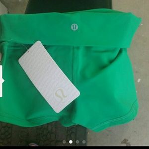 Green Lululemon shorts