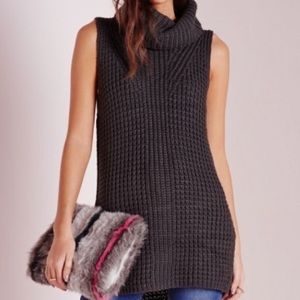 MISSGUIDED turtleneck sleeveless sweater
